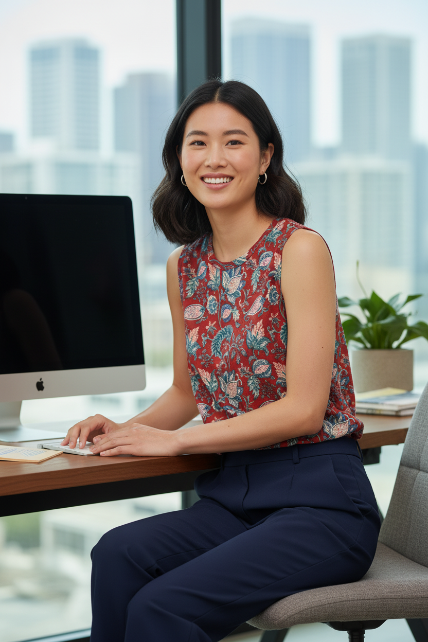 Ruby Garden Cotton Top