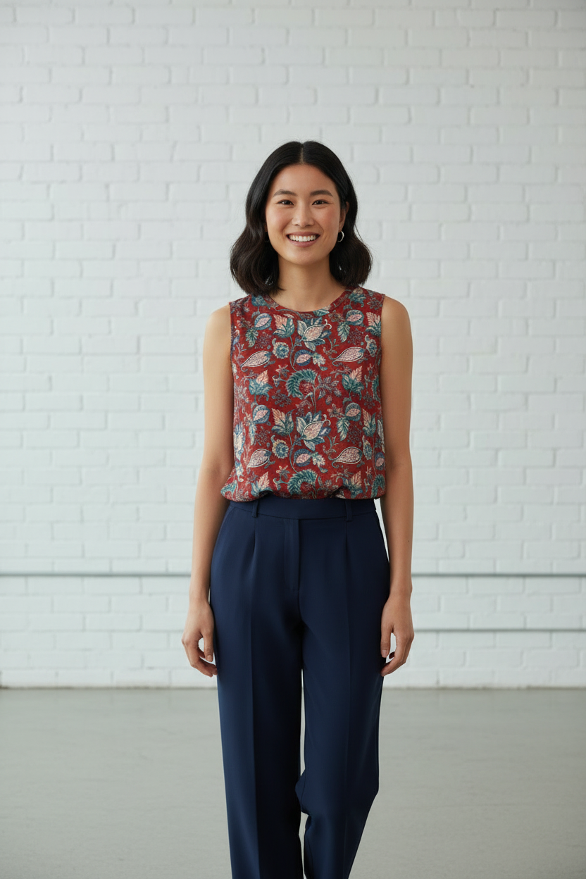 Ruby Garden Cotton Top