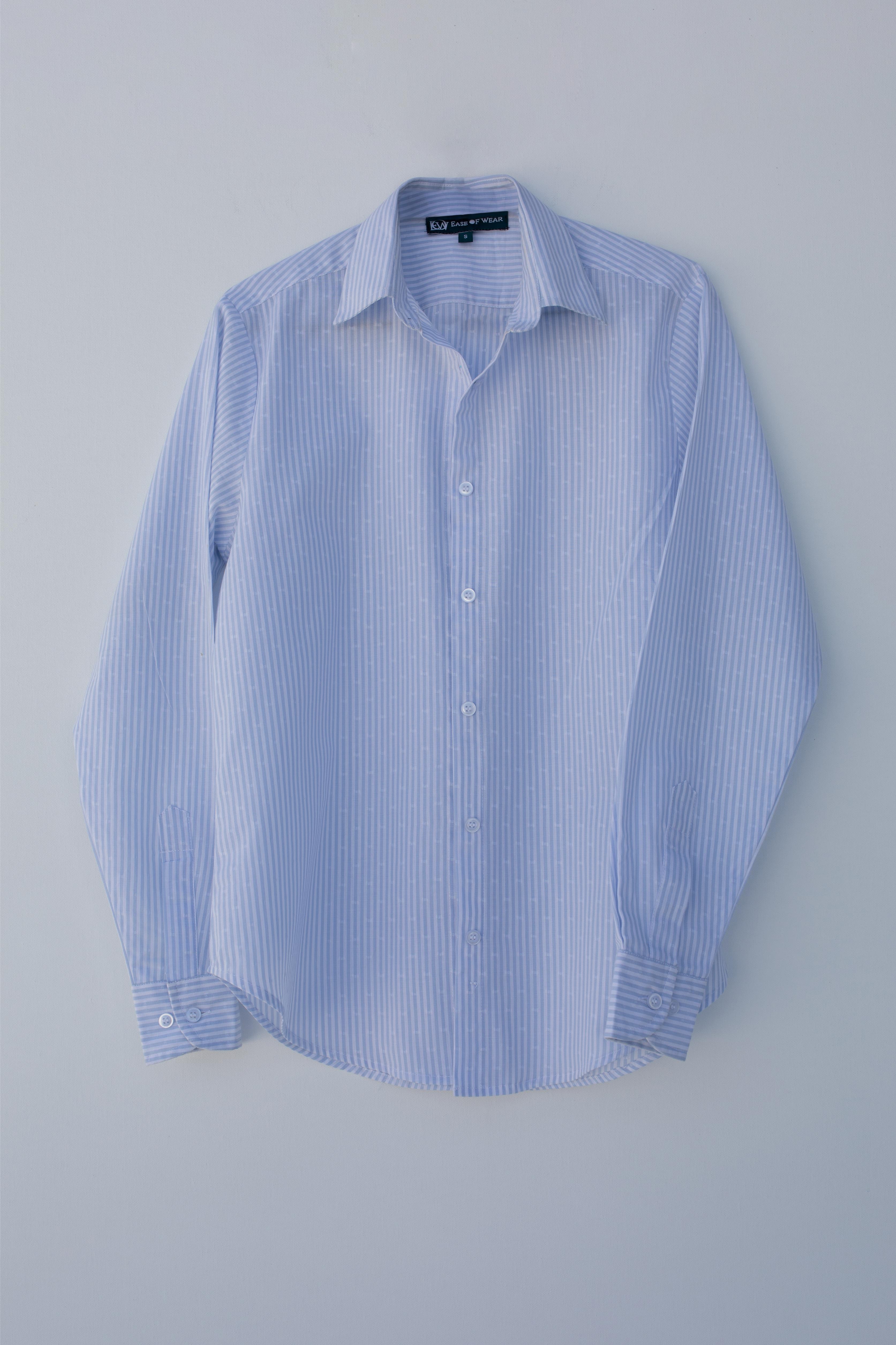 BLUE THIN STRIPES COTTON SHIRT