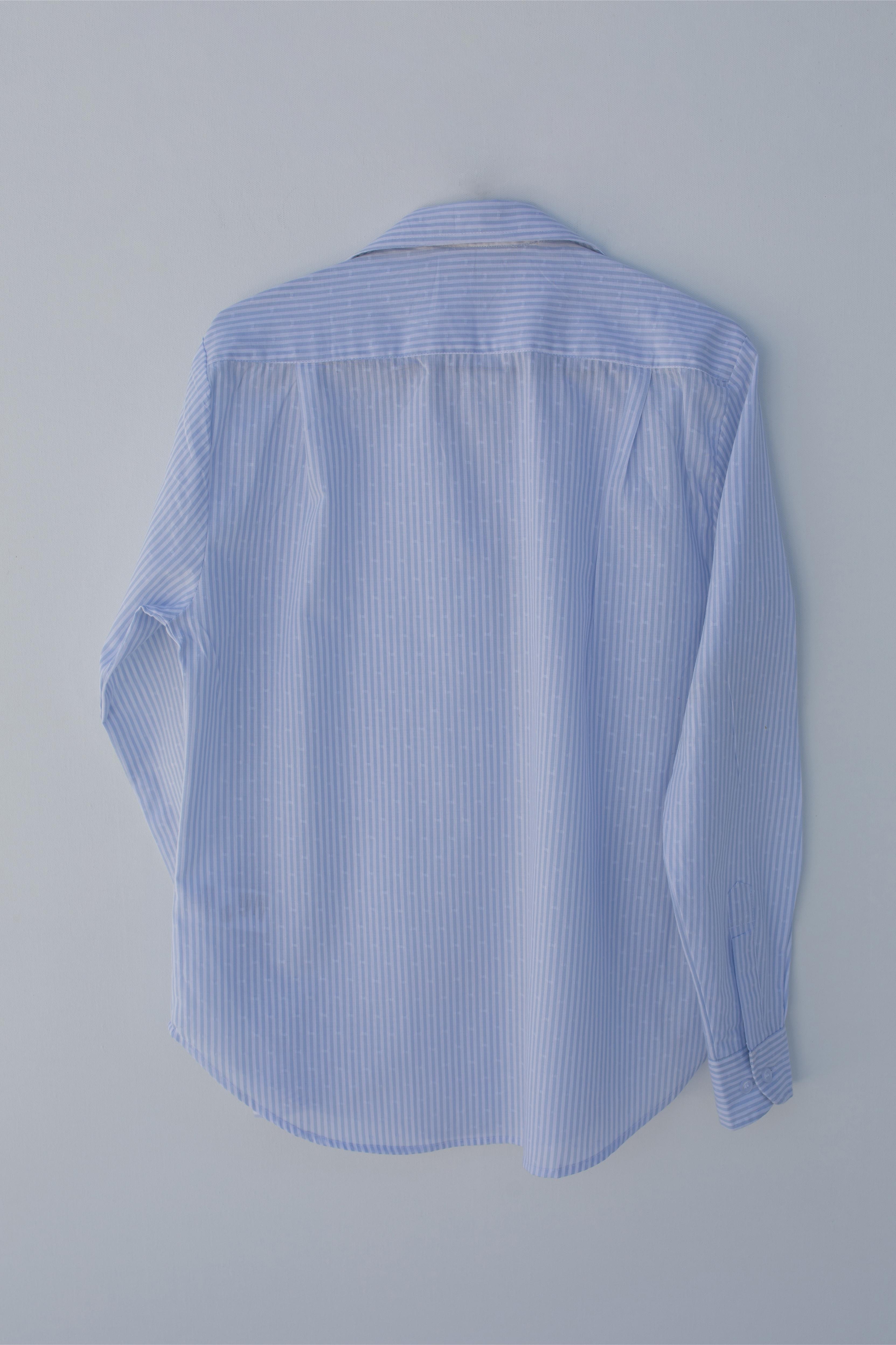 BLUE THIN STRIPES COTTON SHIRT