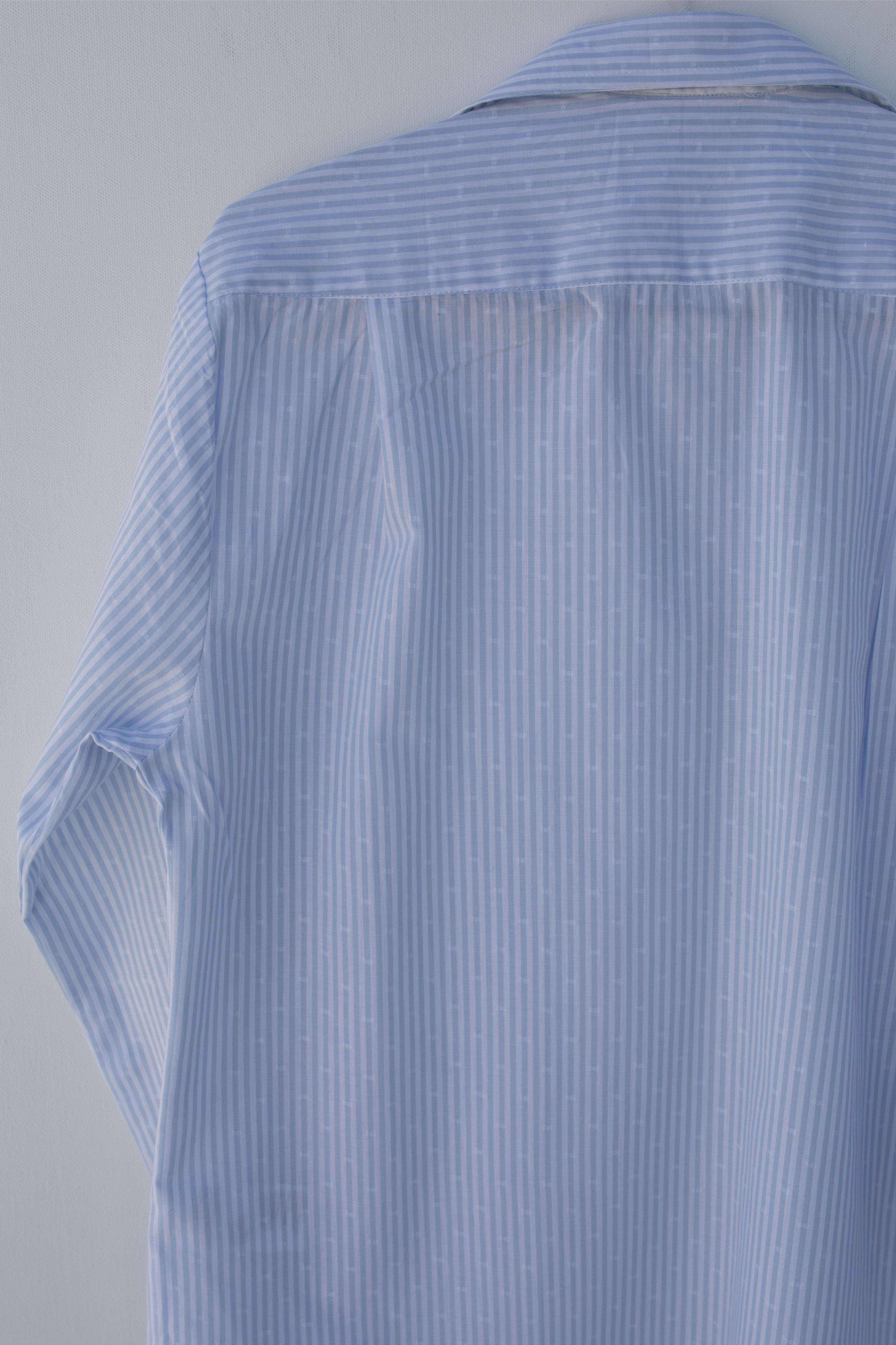 BLUE THIN STRIPES COTTON SHIRT