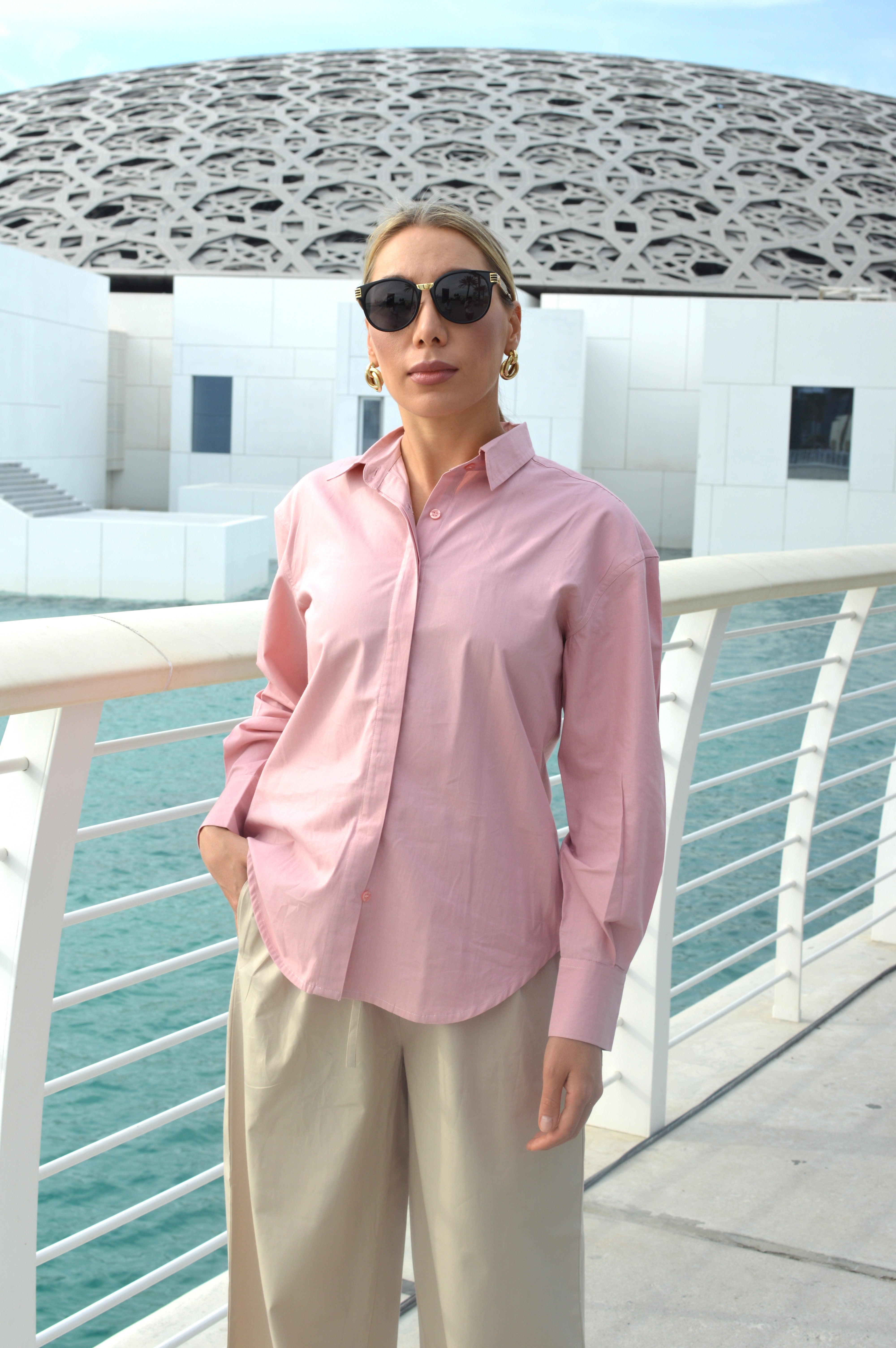 OVERSIZE PINK SHIRT POPLIN