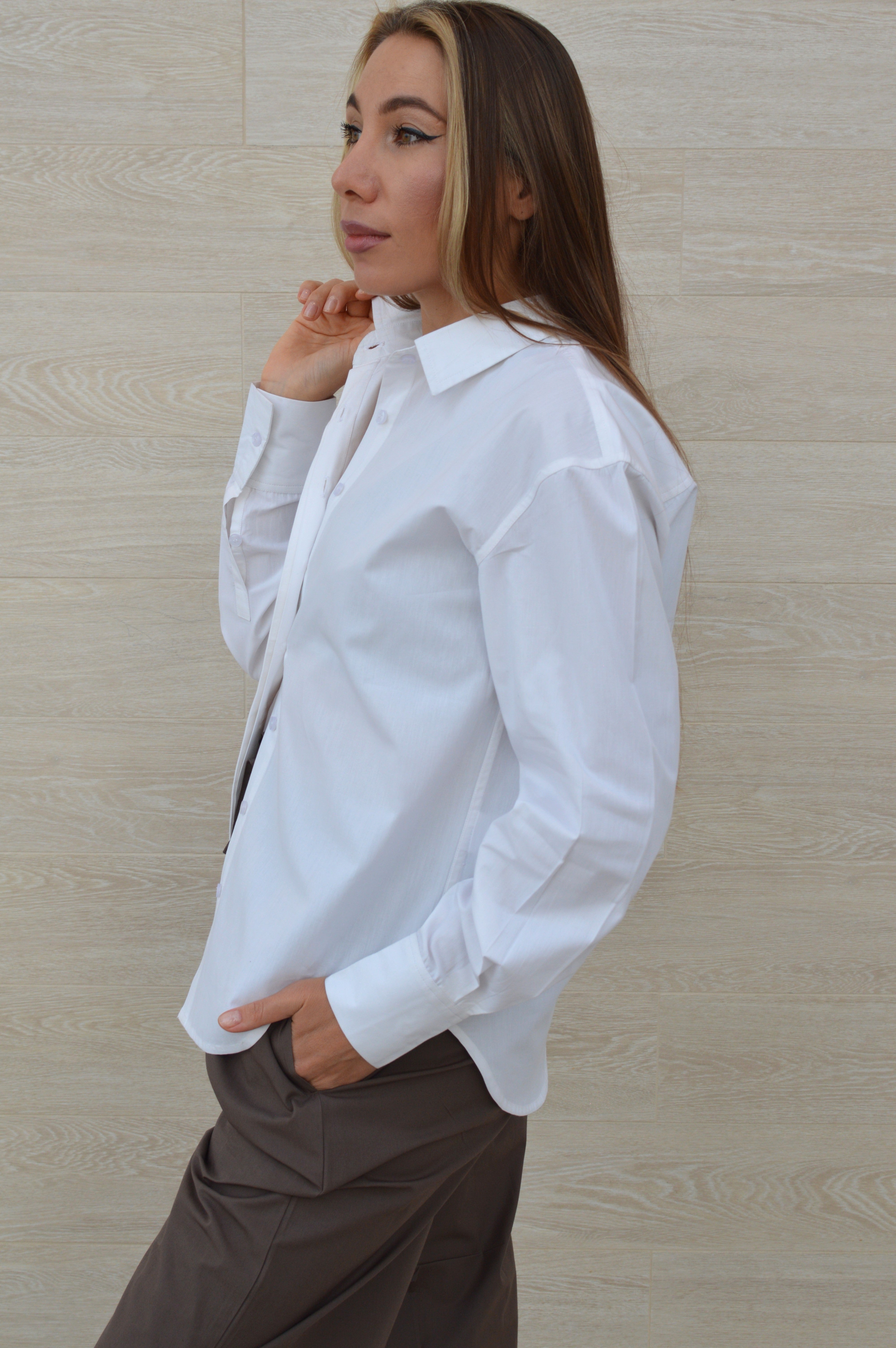 OVERSIZE WHITE SHIRT POPLIN