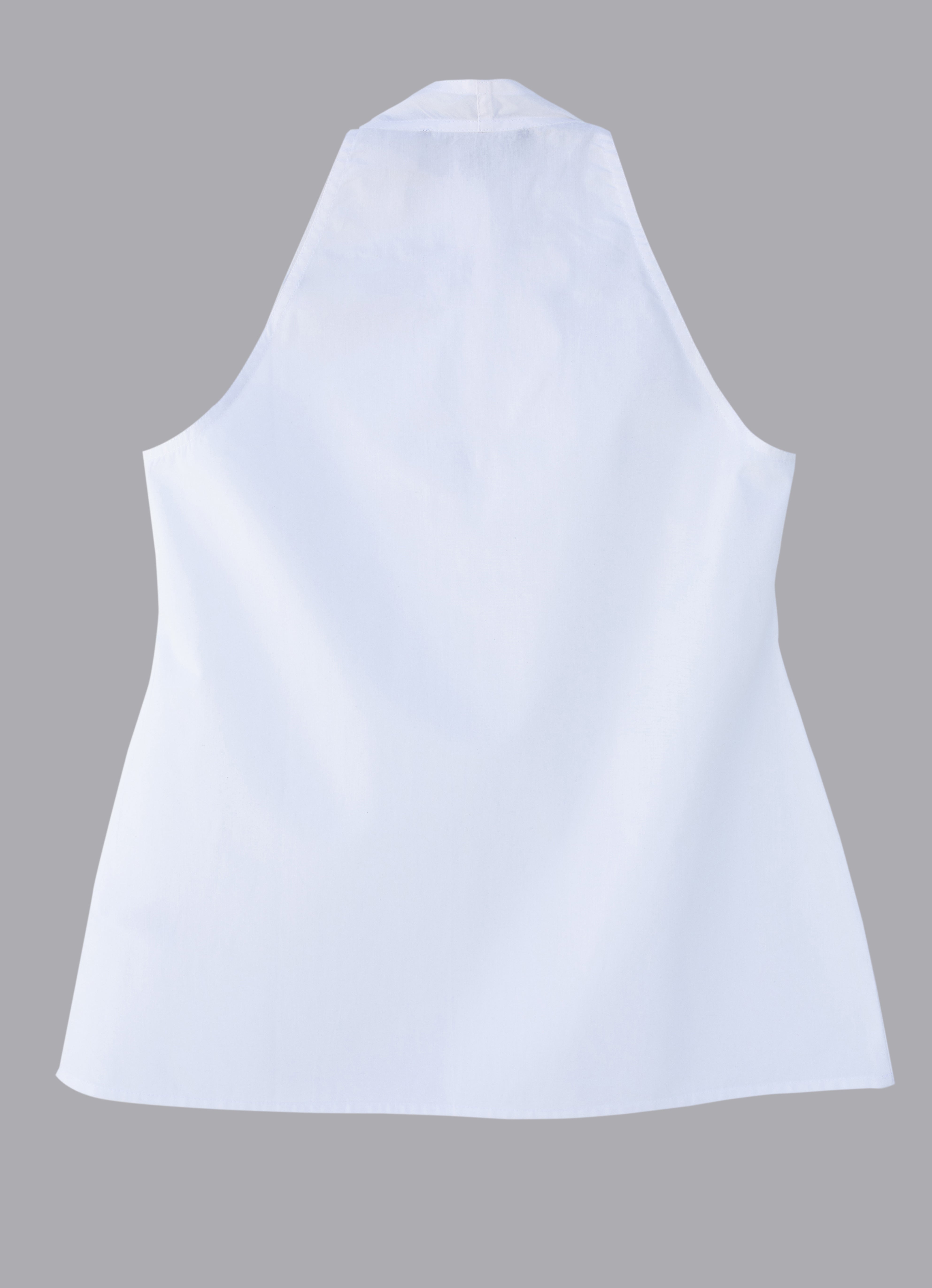 HALTER NECK TOP WHITE POPLIN