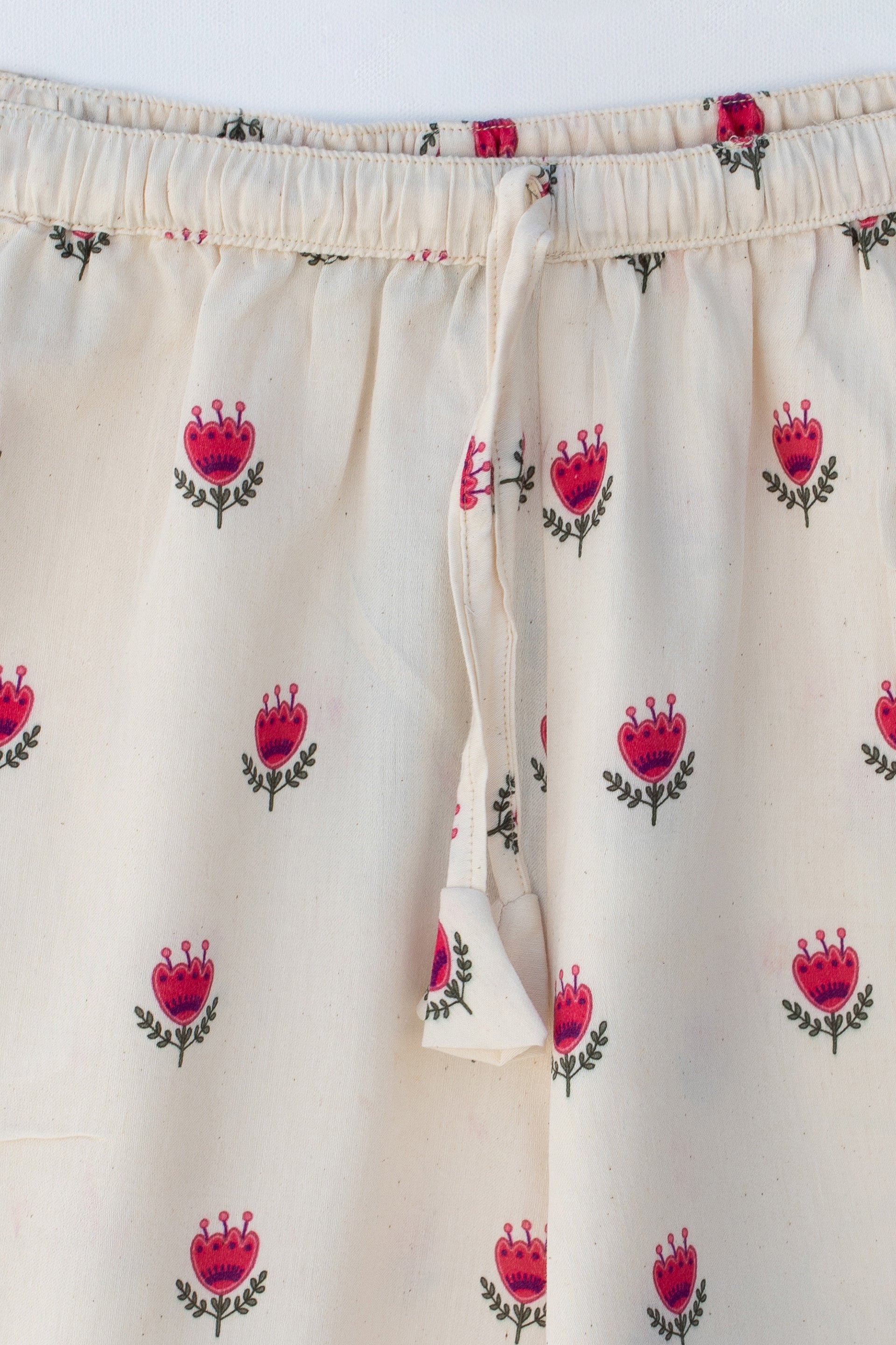 PRINTED COTTON SILK SHORTS