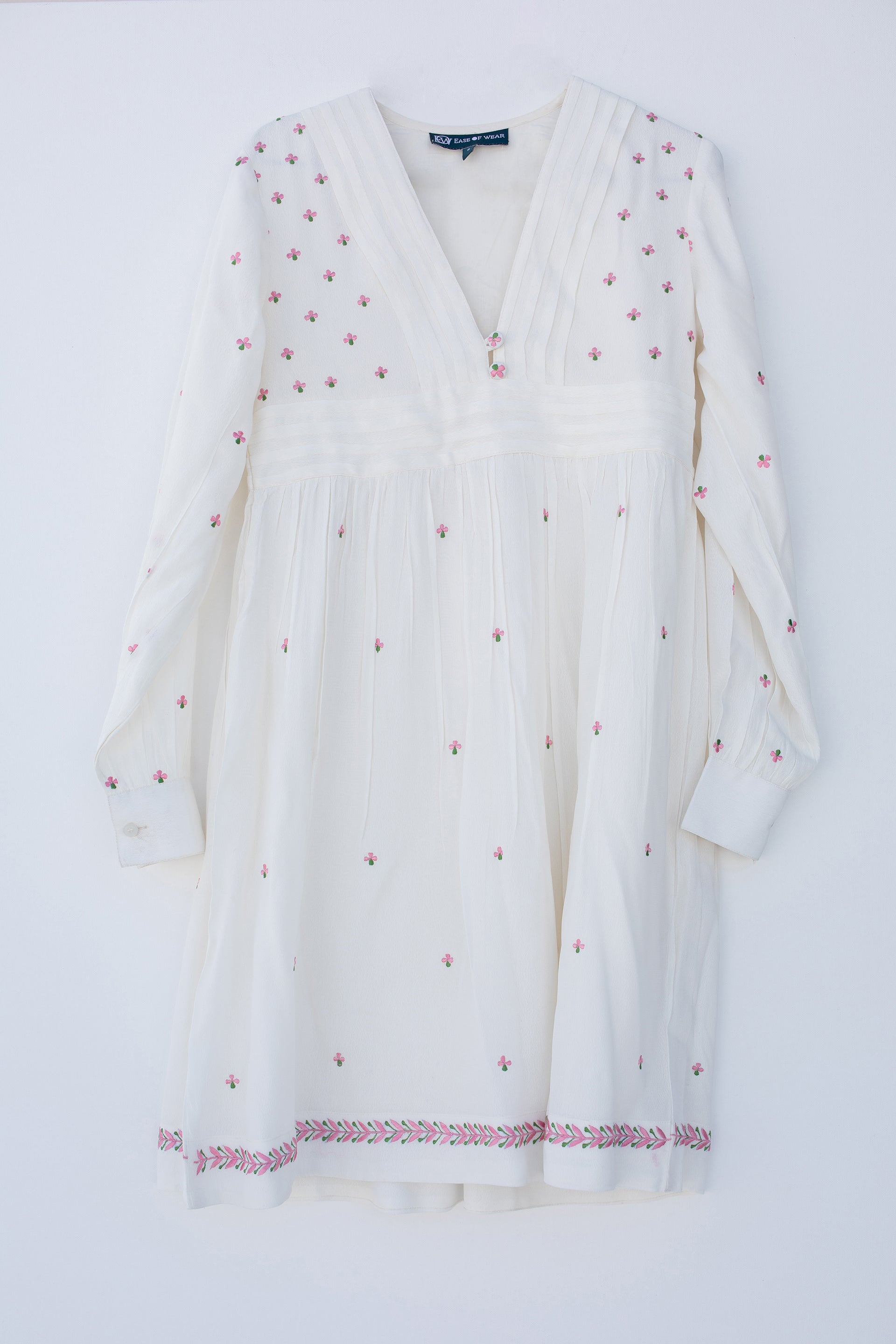 WHITE DRESS WITH EMBROIDERY