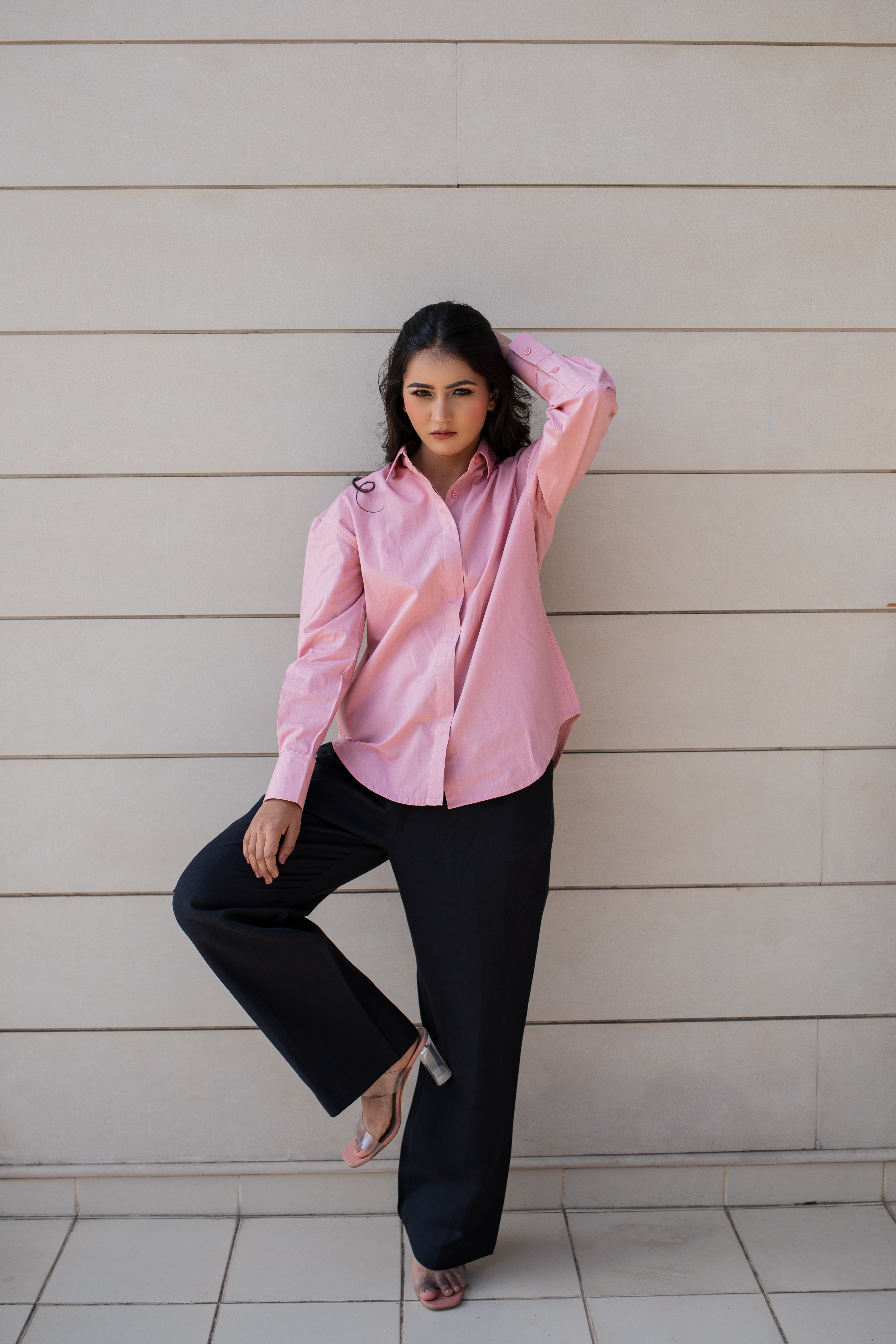 OVERSIZE PINK SHIRT POPLIN