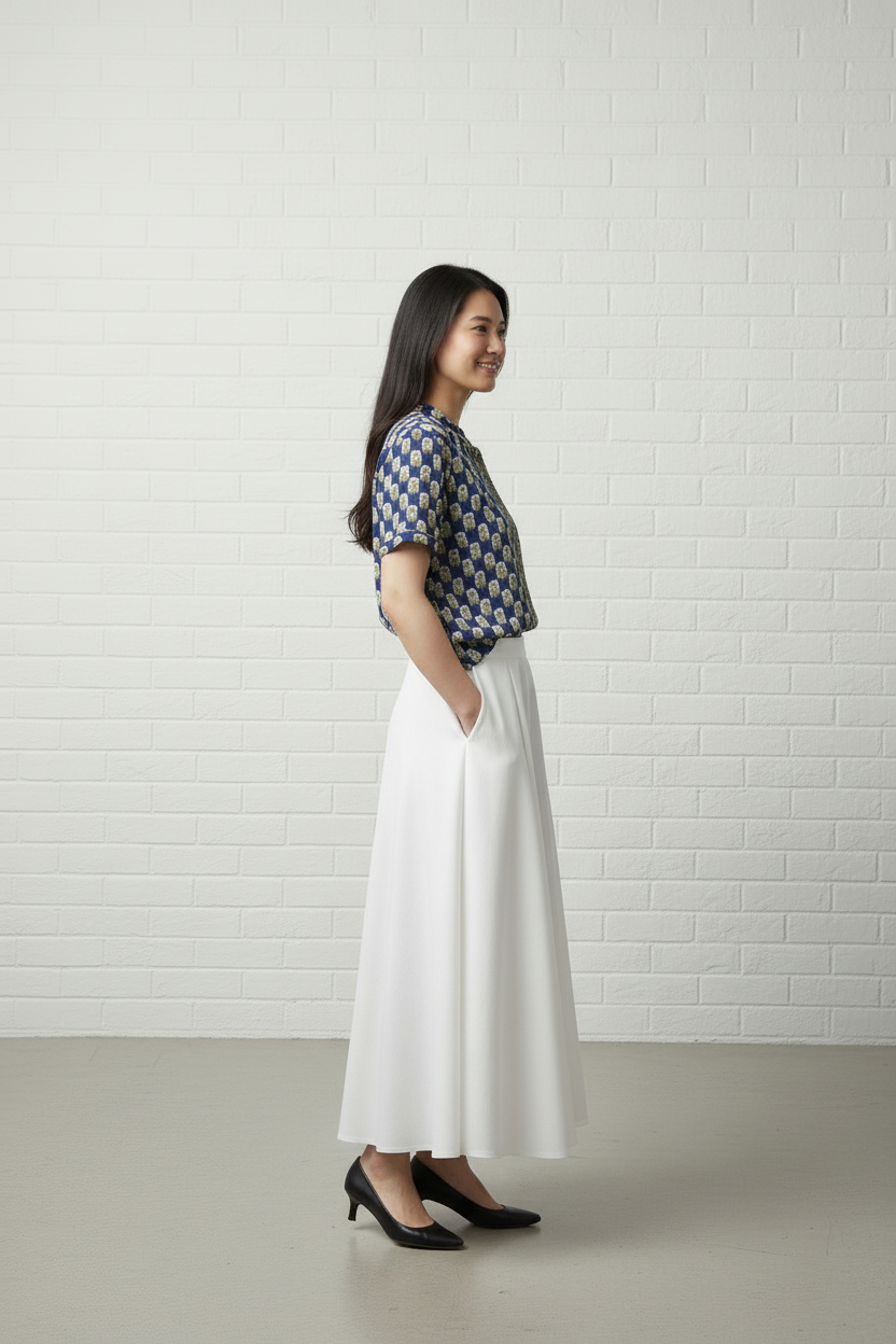 Sapphire Ball Button Top