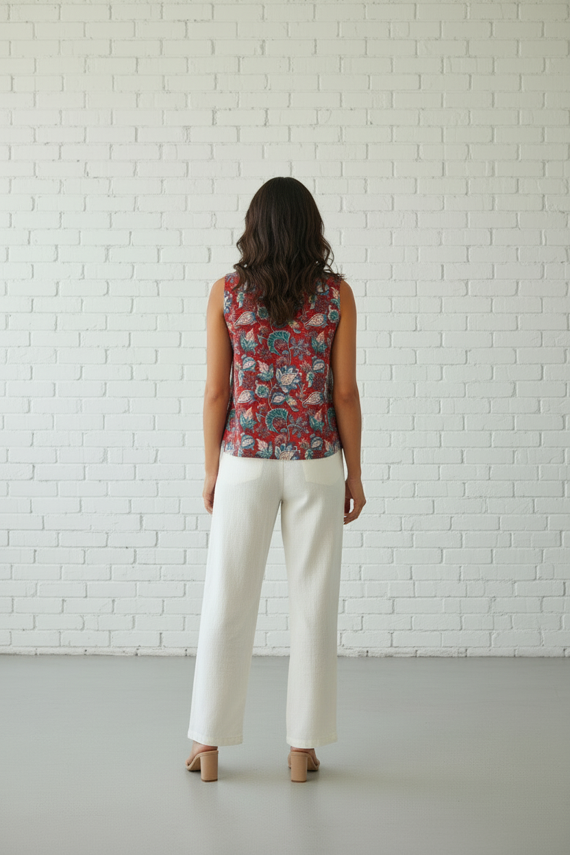 Ruby Garden Cotton Top